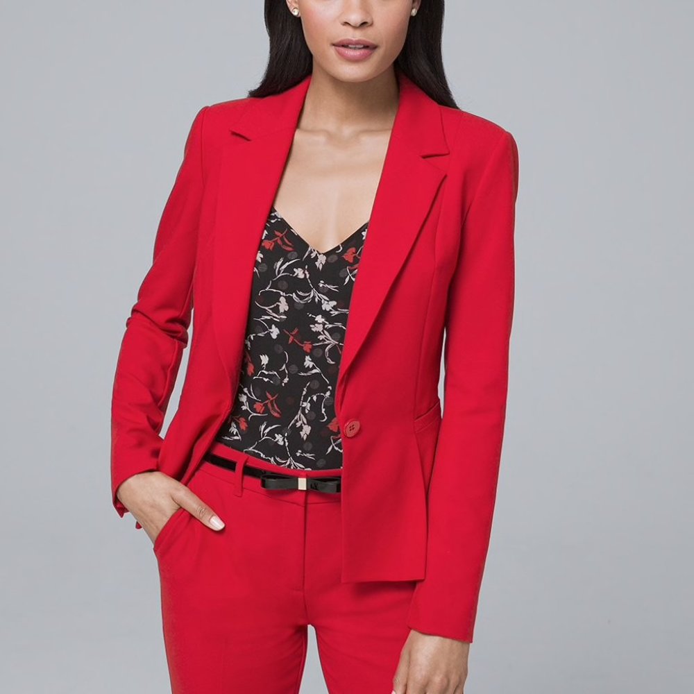 NWT! Adorable White House Black Market peplum, lined blazer jacket in 2P